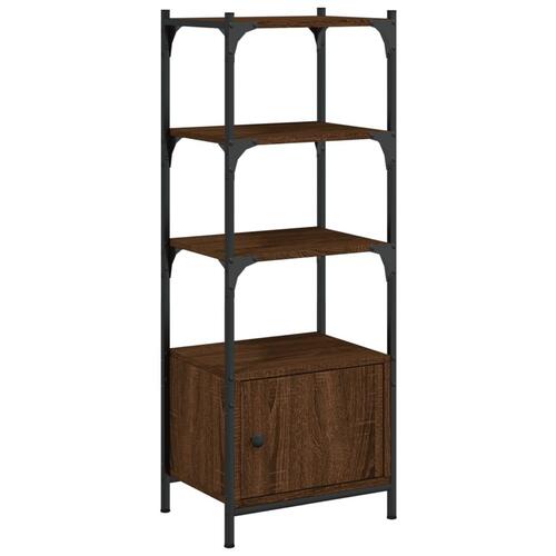 Bogreol med 3 hylder 41x30x109,5 cm konstrueret træ brun eg
