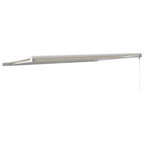 Foldemarkise manuel betjening 5x3 m stof aluminium creme