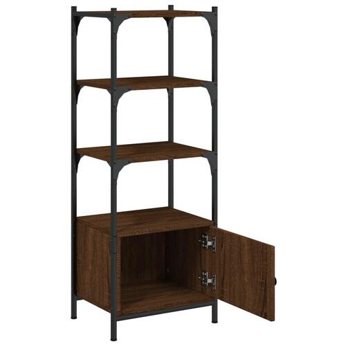 Bogreol med 3 hylder 41x30x109,5 cm konstrueret træ brun eg