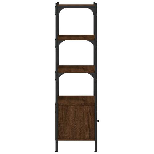 Bogreol med 3 hylder 41x30x109,5 cm konstrueret træ brun eg