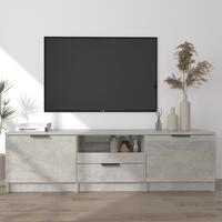 Tv-bord 140x35x40 cm konstrueret træ betongrå