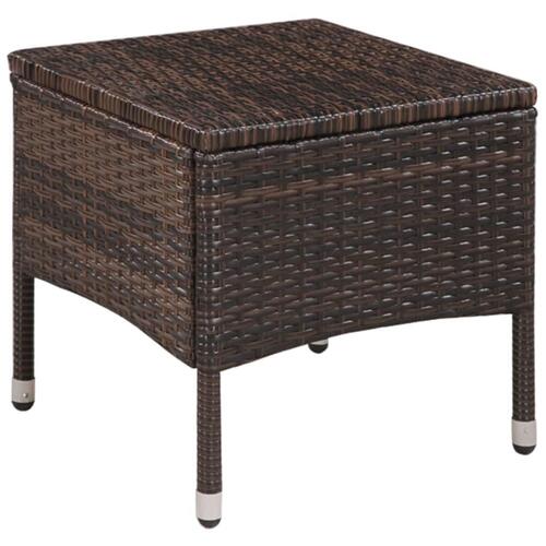 Bistrosæt 3 dele polyrattan brun