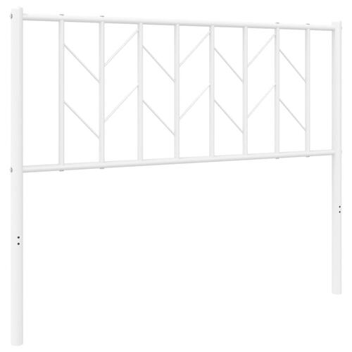 Sengegavl 107 cm metal hvid