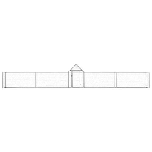 Hønsegård 9x1x1,5 m galvaniseret stål