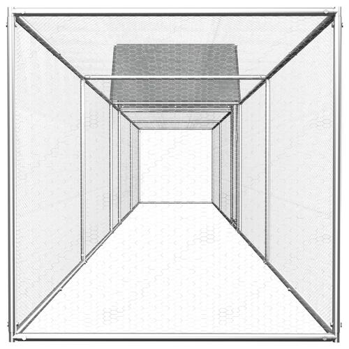 Hønsegård 9x1x1,5 m galvaniseret stål