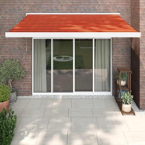 Foldemarkise 3x2,5 m stof og aluminium orange og brun