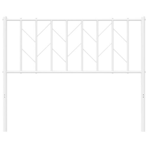 Sengegavl 107 cm metal hvid