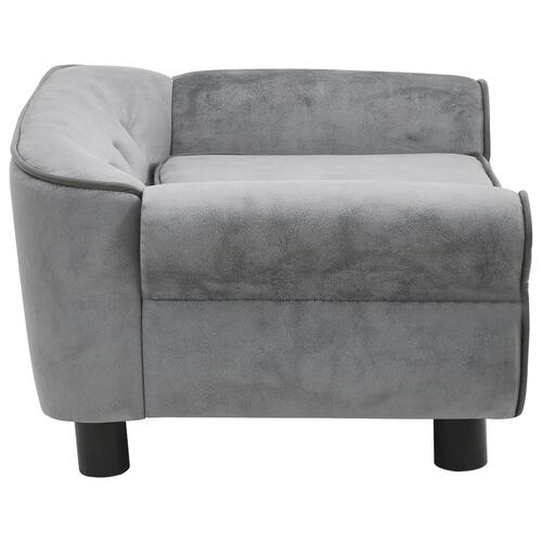 Hundesofa 72x45x30 cm plys grå