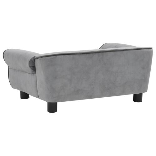 Hundesofa 72x45x30 cm plys grå