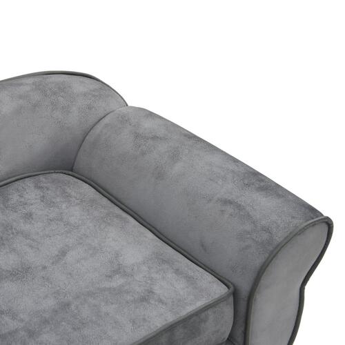 Hundesofa 72x45x30 cm plys grå