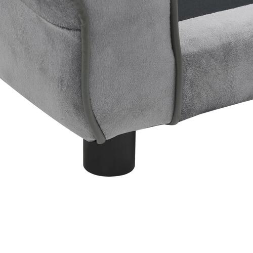 Hundesofa 72x45x30 cm plys grå