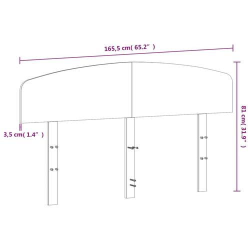 Sengegavl 160 cm massivt fyrretræ hvid