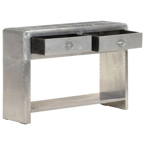 Aviator-skænk i metal - sølv, 110 × 35 × 75 cm