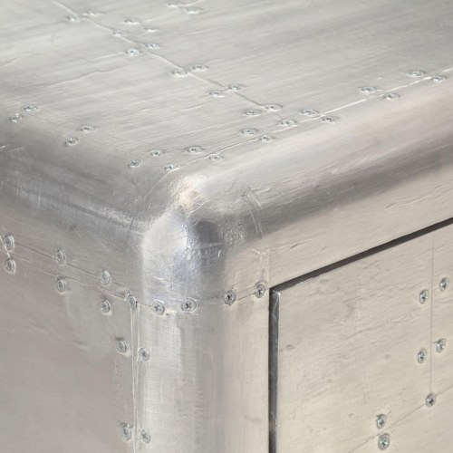 Aviator-skænk i metal - sølv, 110 × 35 × 75 cm