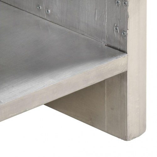 Aviator-skænk i metal - sølv, 110 × 35 × 75 cm