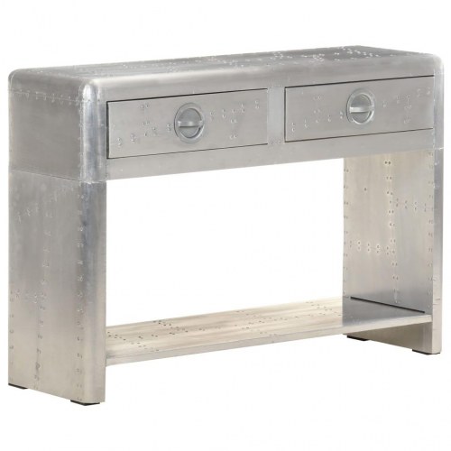 Aviator-skænk i metal - sølv, 110 × 35 × 75 cm