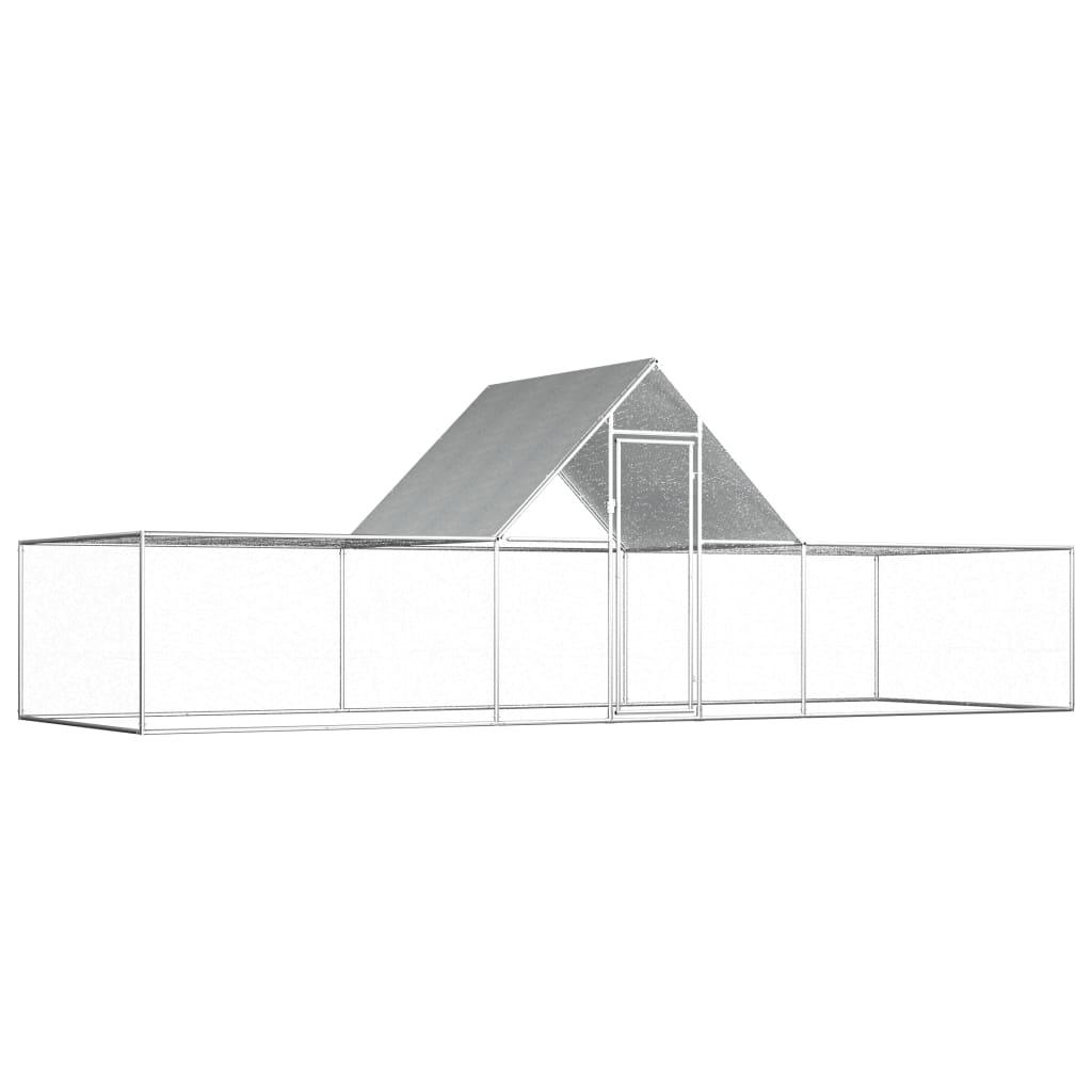 Hønsegård 6x2x2 m galvaniseret stål