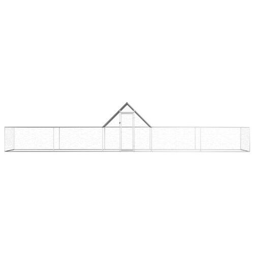 Hønsegård 10x2x2 m galvaniseret stål