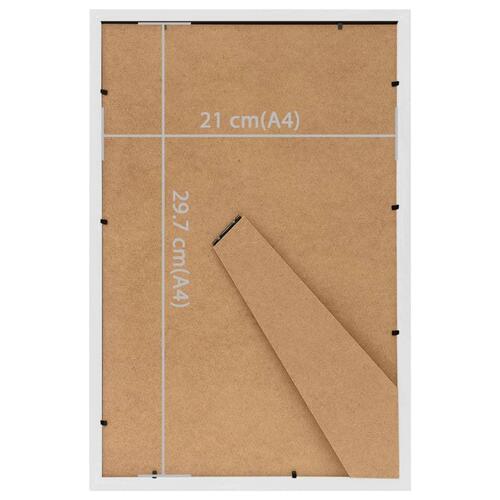 Billedrammer 3 stk. til bord 21x29,7 cm MDF hvid