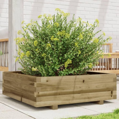 Plantekasse 80 x 80 x 26,5 cm i imprægneret fyrretræ