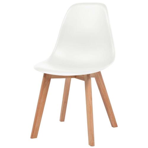 Spisebordsstole 2 stk. plastik hvid