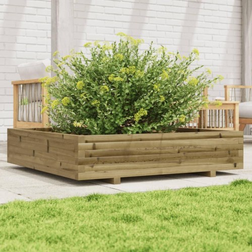 Plantekasse 110 x 110 x 26,5 cm i imprægneret fyrretræ