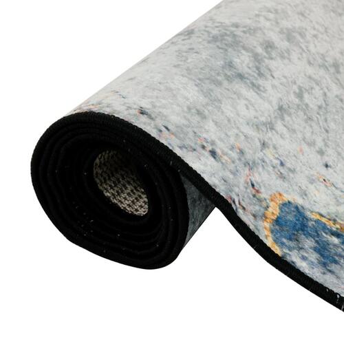 Gulvtæppe 80x300 cm vaskbart og skridsikkert flerfarvet