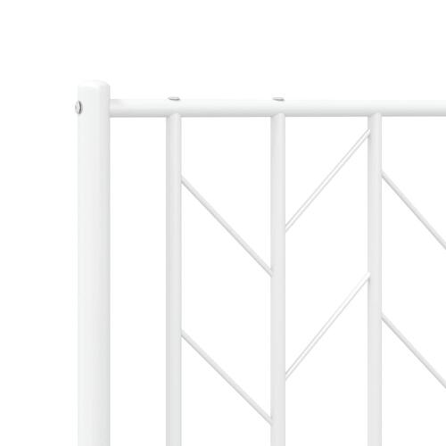 Sengegavl 193 cm metal hvid