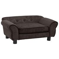 Hundesofa 72x45x30 cm plys brun