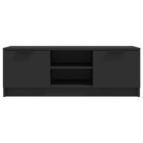 Tv-bord 102x35x36,5 cm konstrueret træ sort