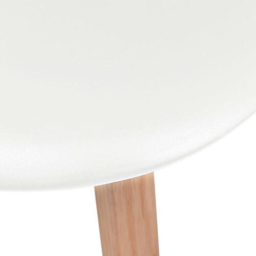 Spisebordsstole 2 stk. plastik hvid