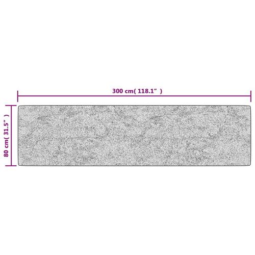 Gulvtæppe 80x300 cm vaskbart og skridsikkert flerfarvet