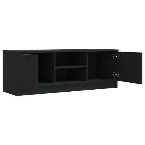 Tv-bord 102x35x36,5 cm konstrueret træ sort