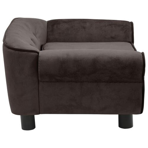 Hundesofa 72x45x30 cm plys brun