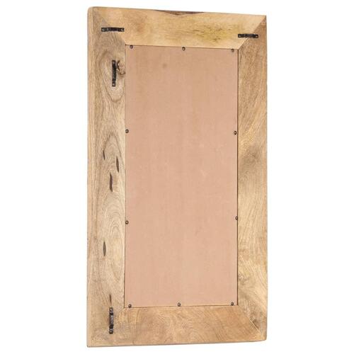 Håndskåret spejl 80x50x2,5 cm massivt mangotræ