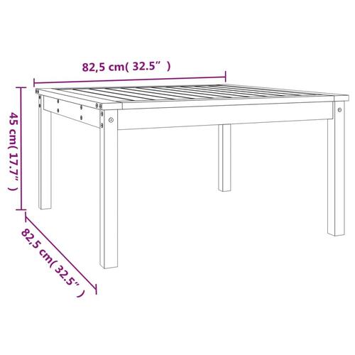 Havebord 82,5x82,5x45 cm massivt fyrretræ