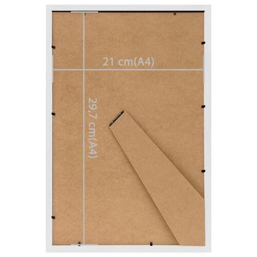 Billedrammer 5 stk. til bord 21x29,7 cm MDF hvid