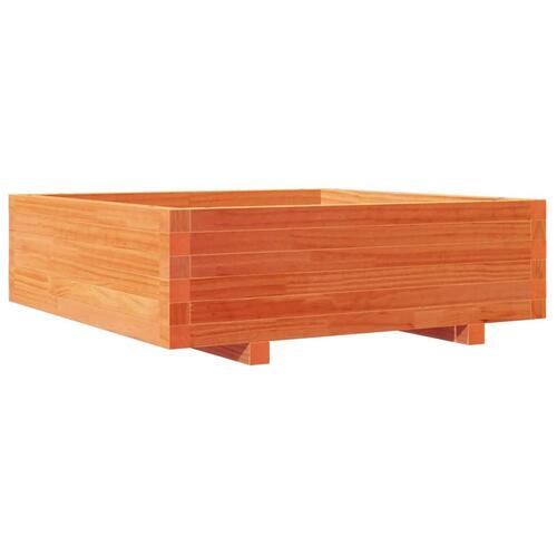 Plantekasse 80x80x26,5 cm massivt fyrretræ gyldenbrun