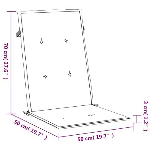 Stolehynder m. høj ryg 4 stk. 120x50x3 cm stof gråternet