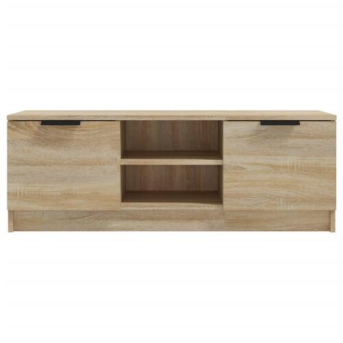 Tv-bord 102x35x36,5 cm konstrueret træ sonoma-eg