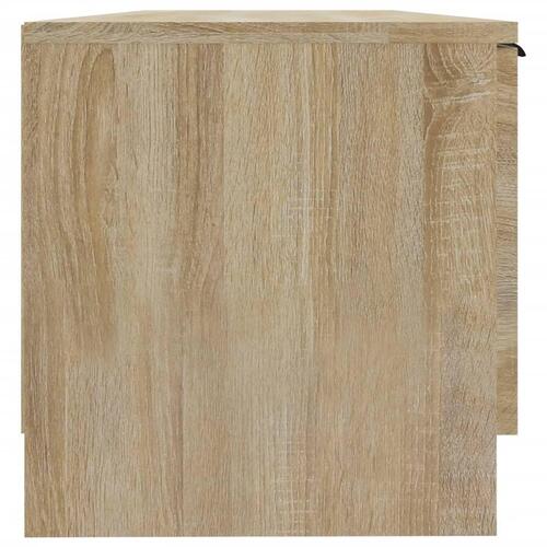 Tv-bord 102x35x36,5 cm konstrueret træ sonoma-eg