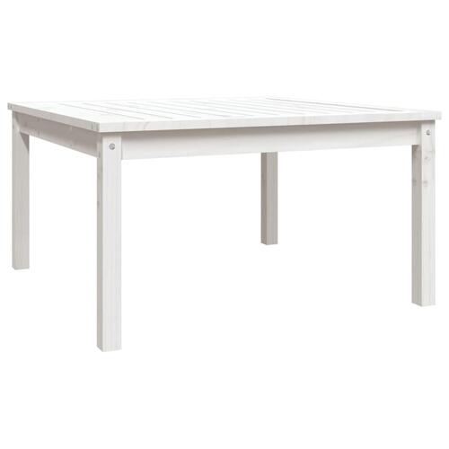 Havebord 82,5x82,5x45 cm massivt fyrretræ hvid
