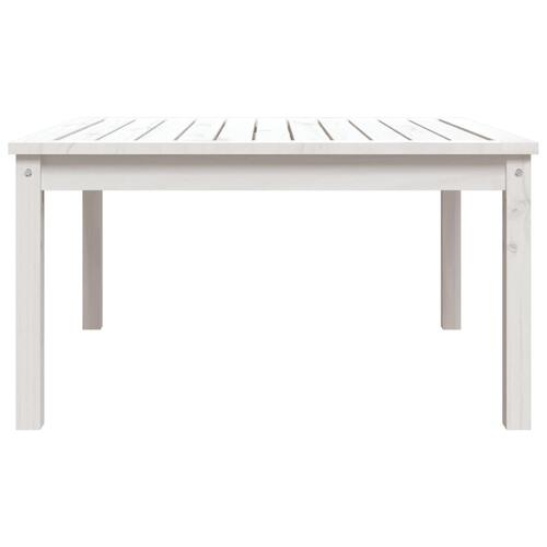 Havebord 82,5x82,5x45 cm massivt fyrretræ hvid