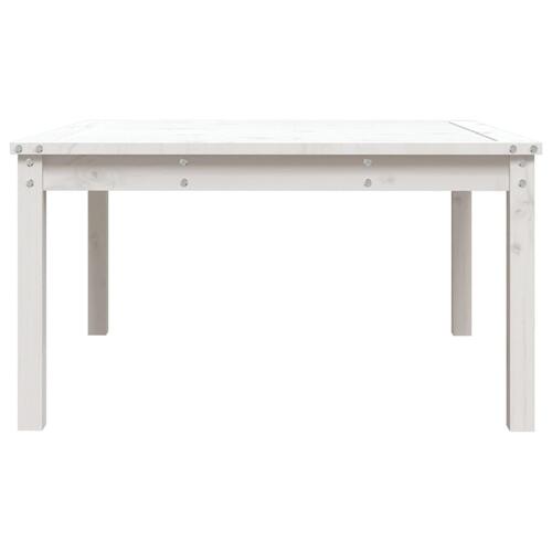 Havebord 82,5x82,5x45 cm massivt fyrretræ hvid