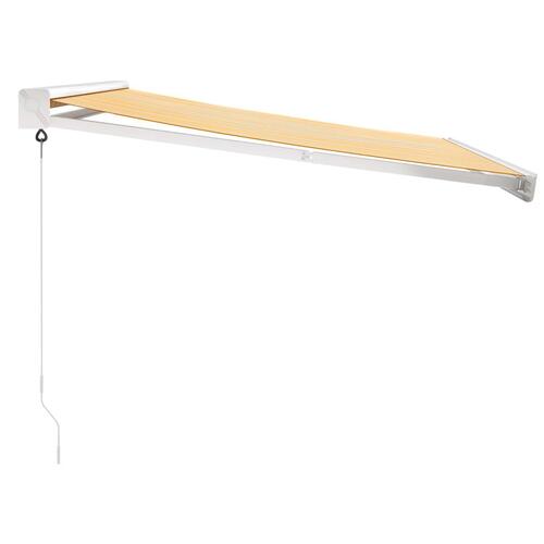 Foldemarkise manuel betjening 3x2,5 m stof aluminium gul hvid