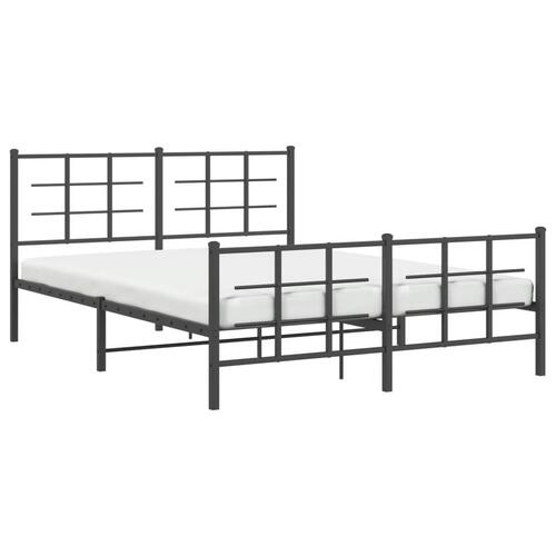 Sengeramme uden madras med fodgærde 160x200 cm sort