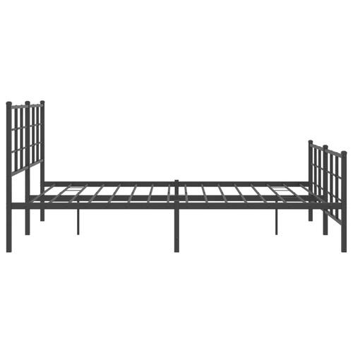 Sengeramme uden madras med fodgærde 160x200 cm sort