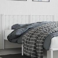 Sengegavl 160 cm metal hvid