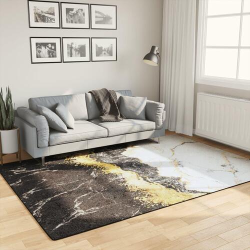 Gulvtæppe 160x230 cm vaskbart og skridsikkert flerfarvet