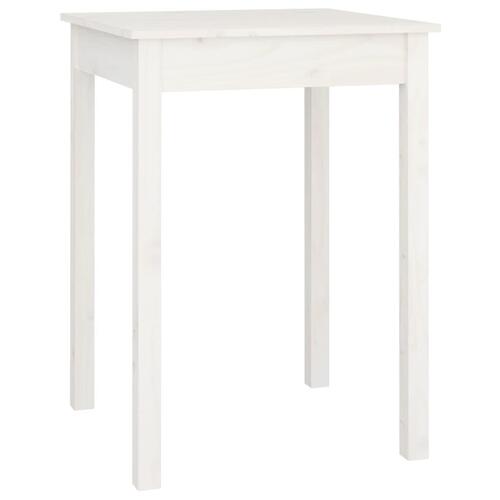 Spisebord 55x55x75 cm massivt fyrretræ hvid